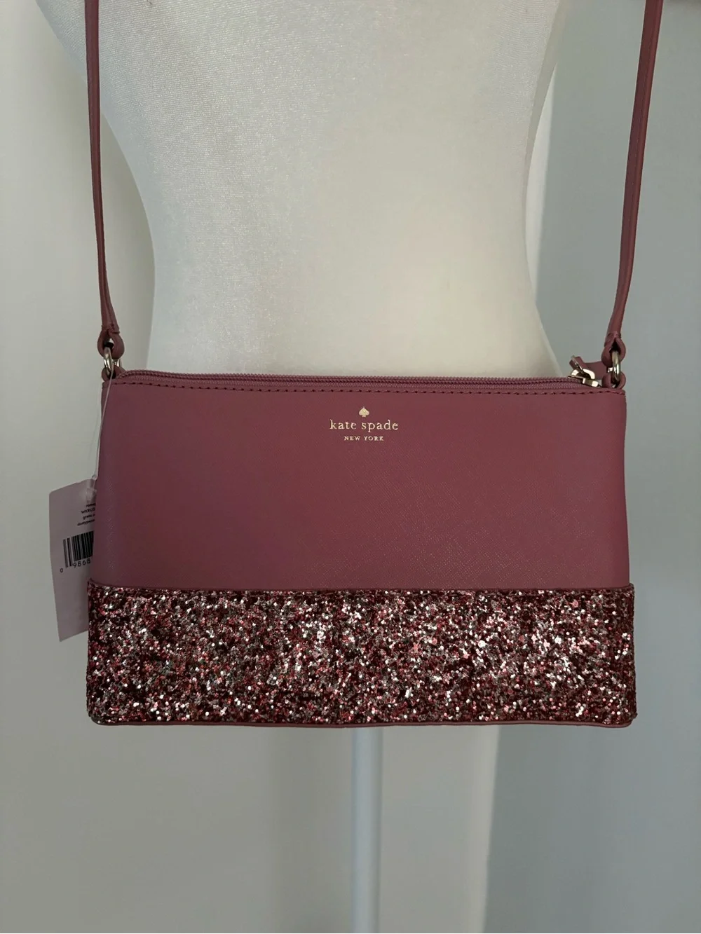 kate spade Dusty Rose Glitter Crossbody Bag